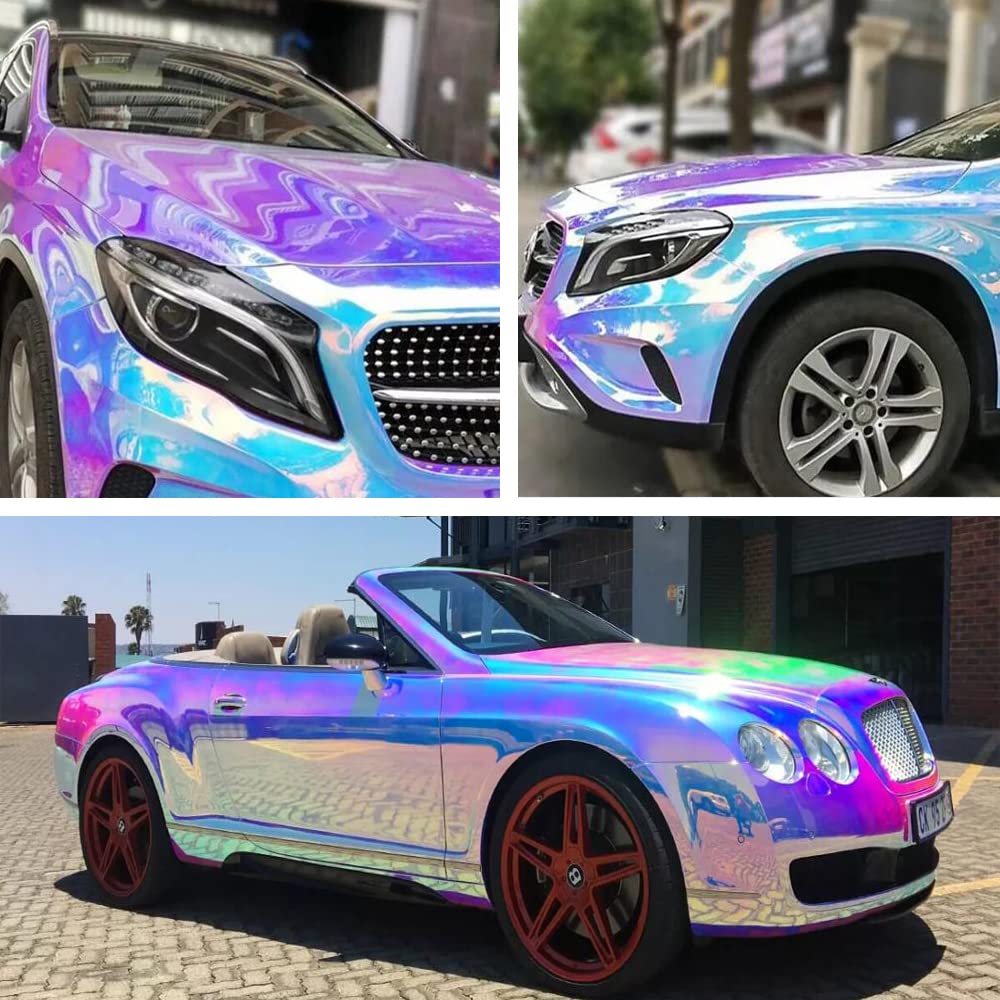 Amazon.com: Holographic Rainbow Neo Chrome Car Vinyl Wrap